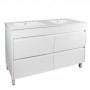 Qubist Matte White Free Standing 1500 Vanity Cabinet Only